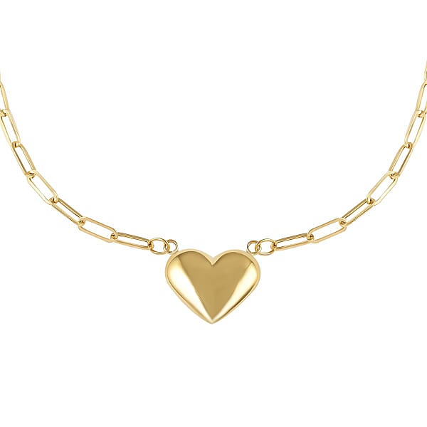 Ottoman Treasure 10K Yellow Gold Heart Necklace 18 Inches 2.90 Grams