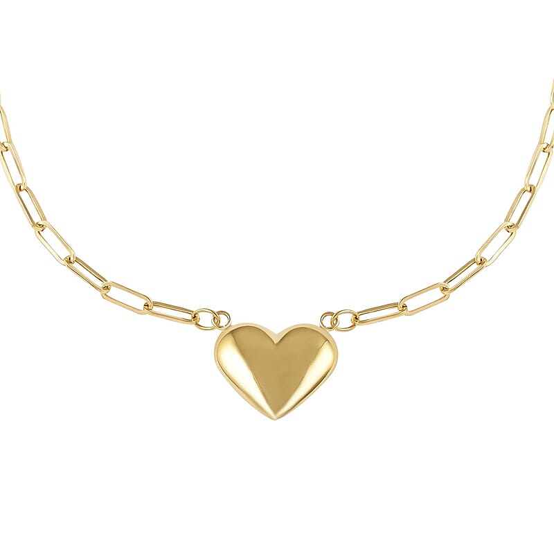 Ottoman Treasure 10K Yellow Gold Heart Necklace 18 Inches 2.90 Grams