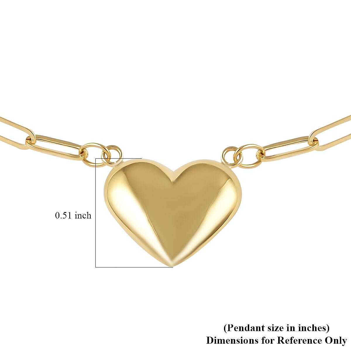Ottoman Treasure 10K Yellow Gold Heart Necklace 18 Inches 2.90 Grams