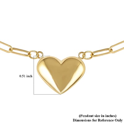 Ottoman Treasure 10K Yellow Gold Heart Necklace 18 Inches 2.90 Grams