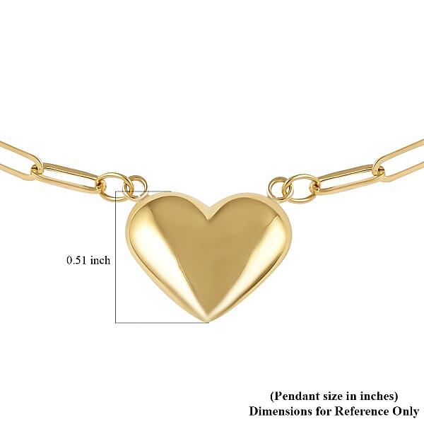 Ottoman Treasure 10K Yellow Gold Heart Necklace 18 Inches 2.90 Grams