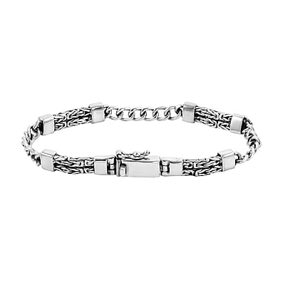 Borobudur Bracelet, Artisan Bracelet, Bali Legacy Bracelet, Sterling Silver Bracelet, Jewelry For Her, Bracelet For Women (7.50 In) (19.10 g)