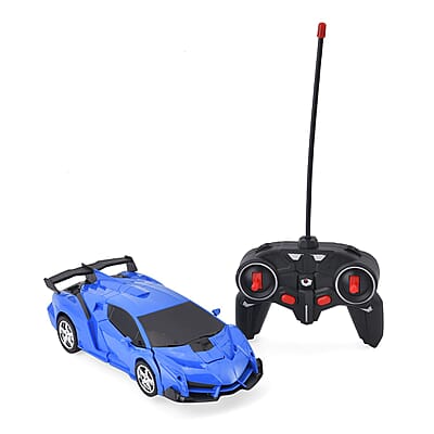 2 in 1 Blue Electric Toy Transform Robot and RC Car 360 Degree Turning Flexibly