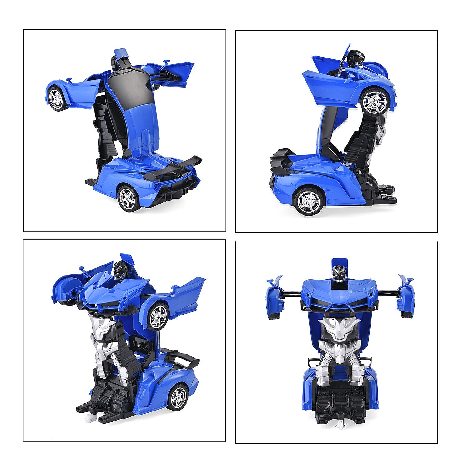2 in 1 Blue Electric Toy Transform Robot and RC Car 360 Degree Turning Flexibly
