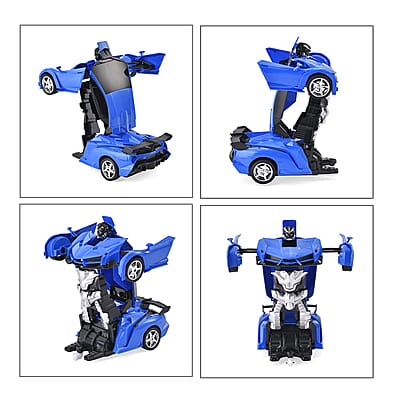 2 in 1 Blue Electric Toy Transform Robot and RC Car 360 Degree Turning Flexibly