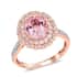 Ankur Treasure Chest Modani Marropino Morganite Ring, 14K Rose Gold Ring, Diamond Floral Halo Ring, Natural Pink And White Diamond Accent Ring, Promise Rings, Promise Rings 1.95 ctw (Size 10) image number 0
