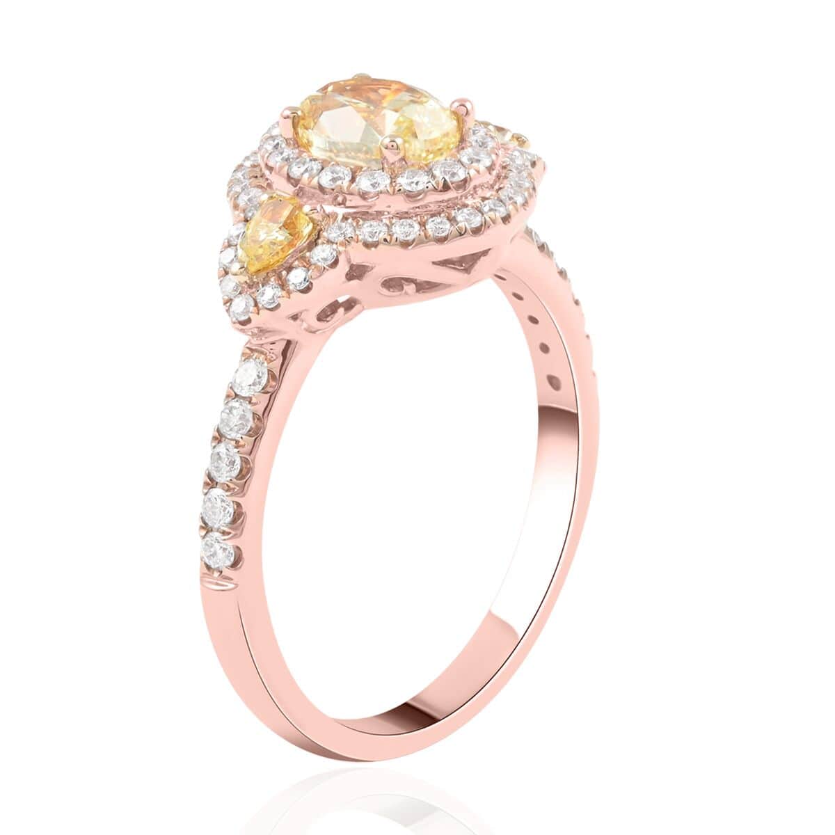 Modani 14K Rose and Yellow Gold Natural Yellow and Pink Diamond (SI) Ring (Size 5.5) (4.30 g) 1.50 ctw image number 3