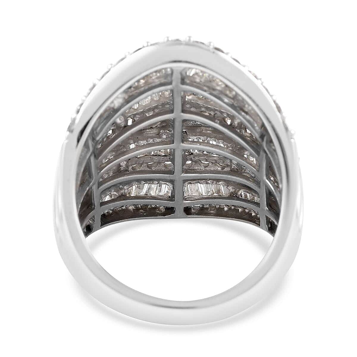 NY Closeout 10K White Gold Diamond Ring (Size 10.0) 7.60 Grams 3.00 ctw