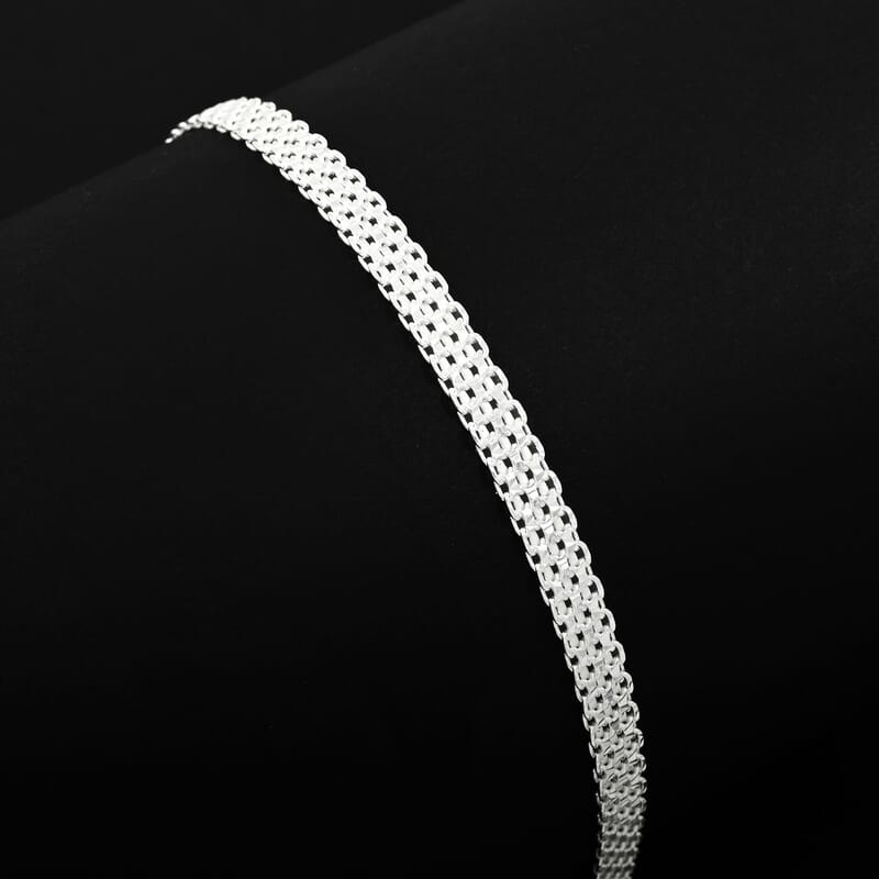 Bismark Chain Bracelet in Sterling Silver (7.50 In) 3.70 Grams