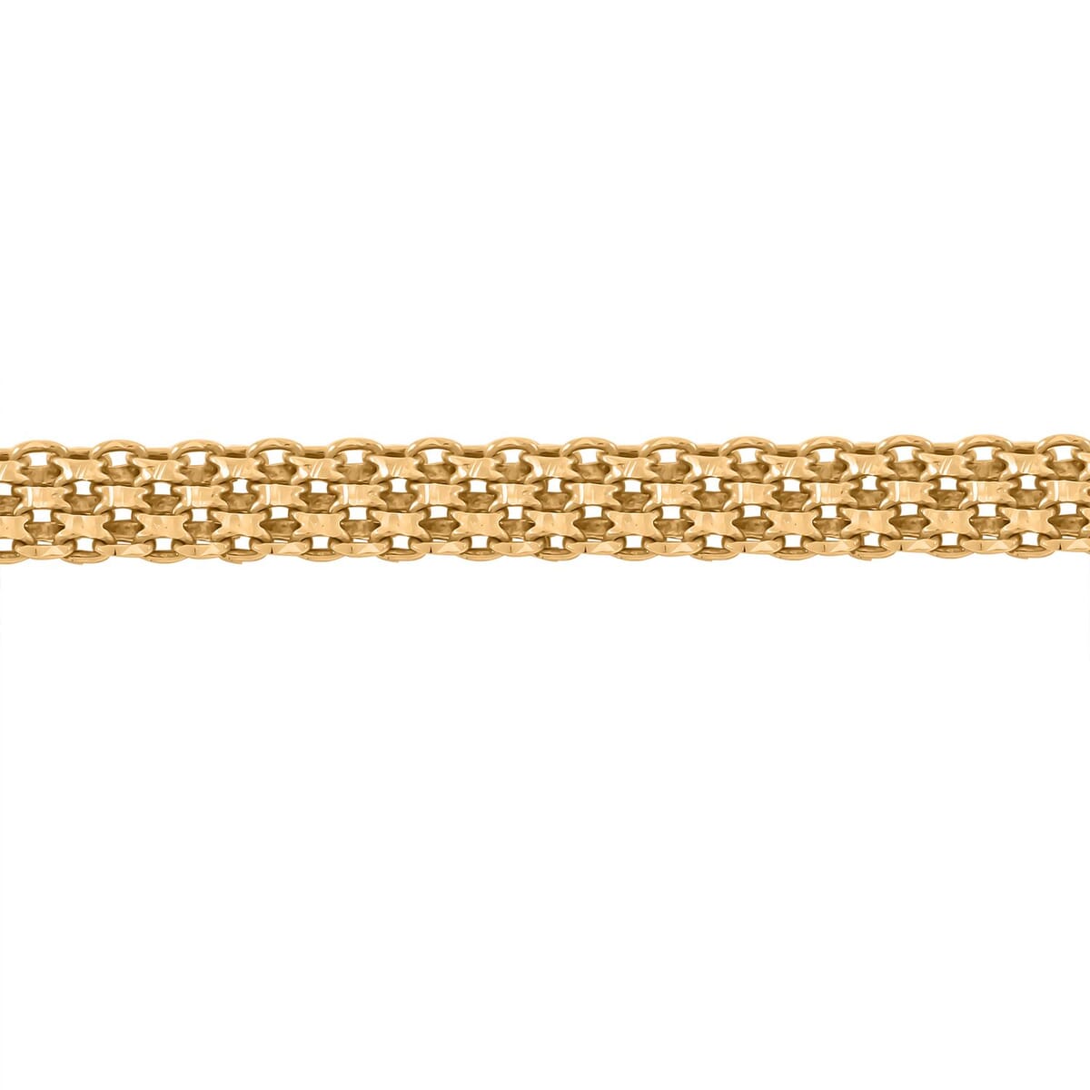 Bismark Chain Bracelet in 14K Yellow Gold Over Sterling Silver (7.50 In) 3.70 Grams image number 2