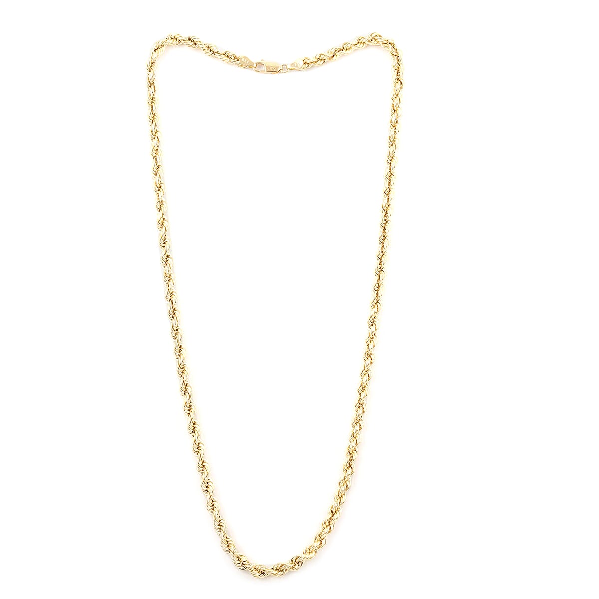14K Yellow Gold 4mm Rope Necklace 26 Inches 9 Grams image number 2