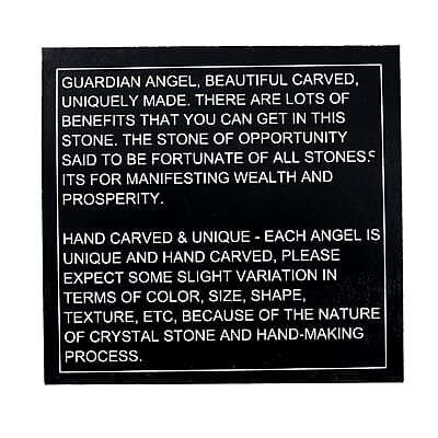 Hand Carved Labradorite Gemstone Angel - Brilliant Blue