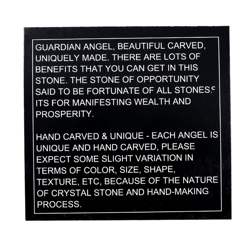 Hand Carved Labradorite Gemstone Angel - Brilliant Blue
