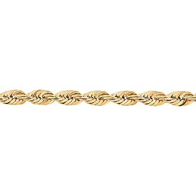 10K Yellow Gold Rope Chain Bracelet, Gold Chain Bracelet, Gold Bracelet (8.00 In)