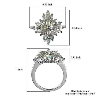 Narsipatnam Alexandrite Ring in Platinum Over Sterling Silver (Size 10.0) 1.60 ctw