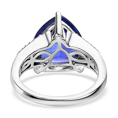 Rhapsody AAAA Tanzanite and E-F VS2 Diamond 7.75 ctw Ring in 950 Platinum (Size 10.0) 8.10 Grams