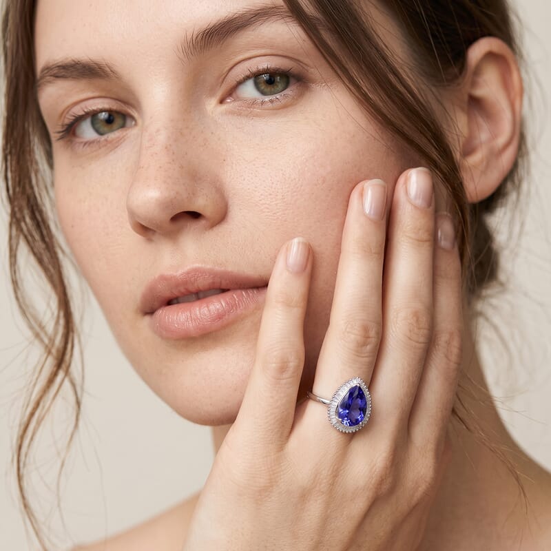Rhapsody AAAA Tanzanite and E-F VS2 Diamond 3.50 ctw Ring in 950 Platinum (Size 6.0) 6.60 Grams