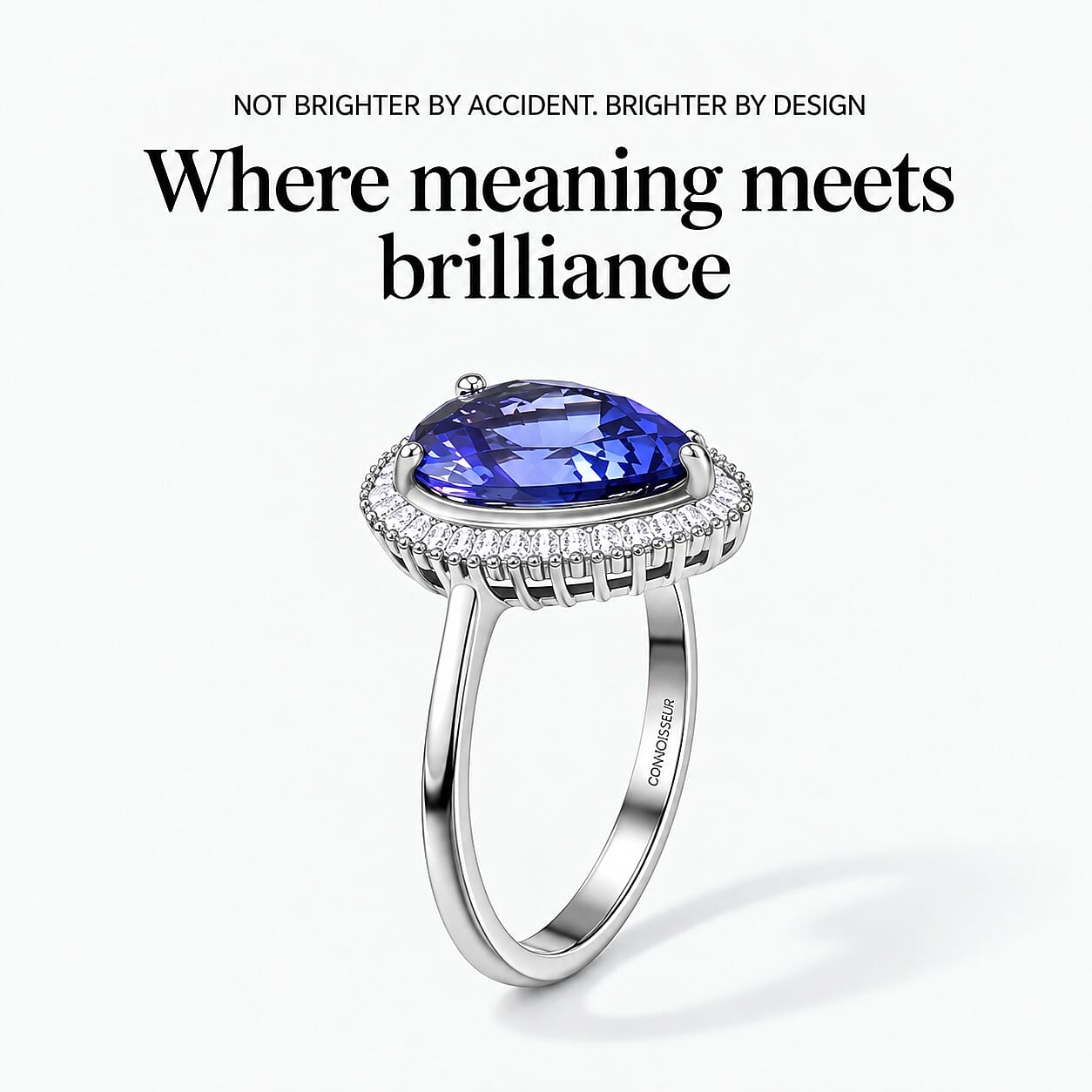 Rhapsody AAAA Tanzanite and E-F VS2 Diamond 3.50 ctw Ring in 950 Platinum (Size 6.0) 6.60 Grams