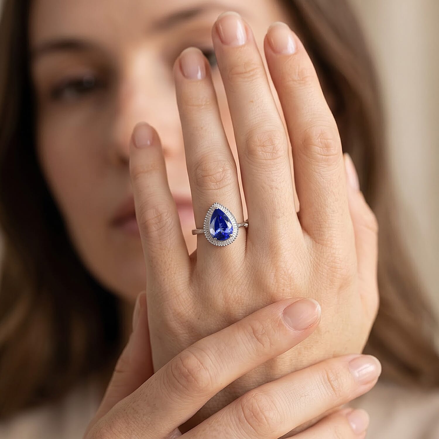 Rhapsody AAAA Tanzanite and E-F VS2 Diamond 3.50 ctw Ring in 950 Platinum (Size 6.0) 6.60 Grams