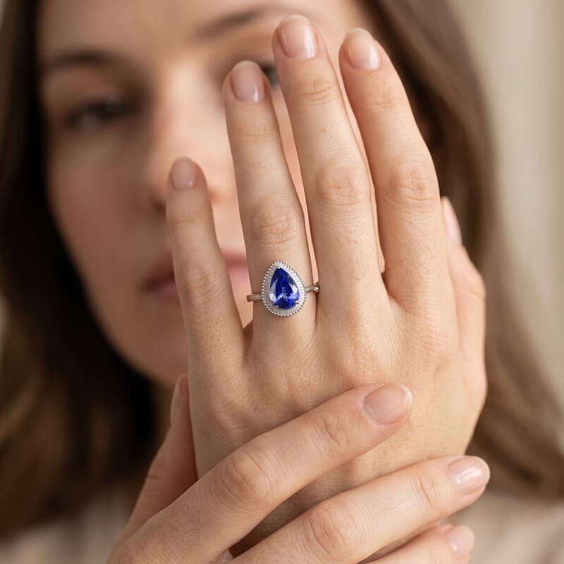 Rhapsody AAAA Tanzanite and E-F VS2 Diamond 3.50 ctw Ring in 950 Platinum (Size 6.0) 6.60 Grams