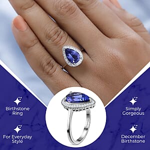 Rhapsody AAAA Tanzanite and E-F VS2 Diamond 3.50 ctw Ring in 950 Platinum (Size 7.0) 6.60 Grams