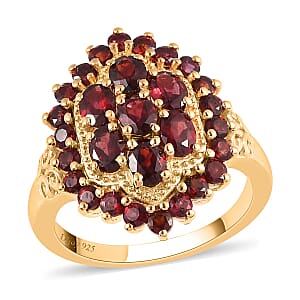Anthill Garnet Ring in Vermeil Yellow Gold Over Sterling Silver (Size 7.0) 2.50 ctw