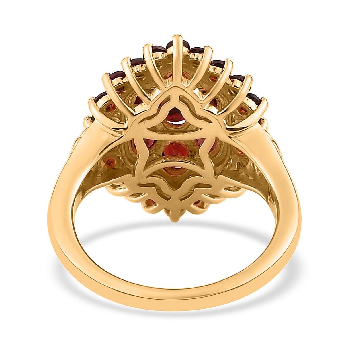 Anthill Garnet Ring in Vermeil Yellow Gold Over Sterling Silver (Size 7.0) 2.50 ctw image number 4