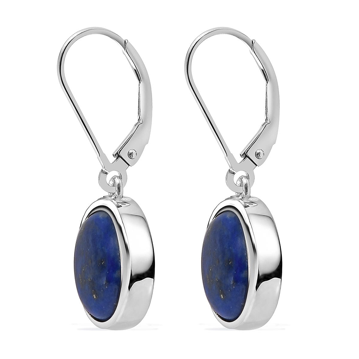 Lapis Lazuli Earrings in Stainless Steel 6.75 ctw image number 3