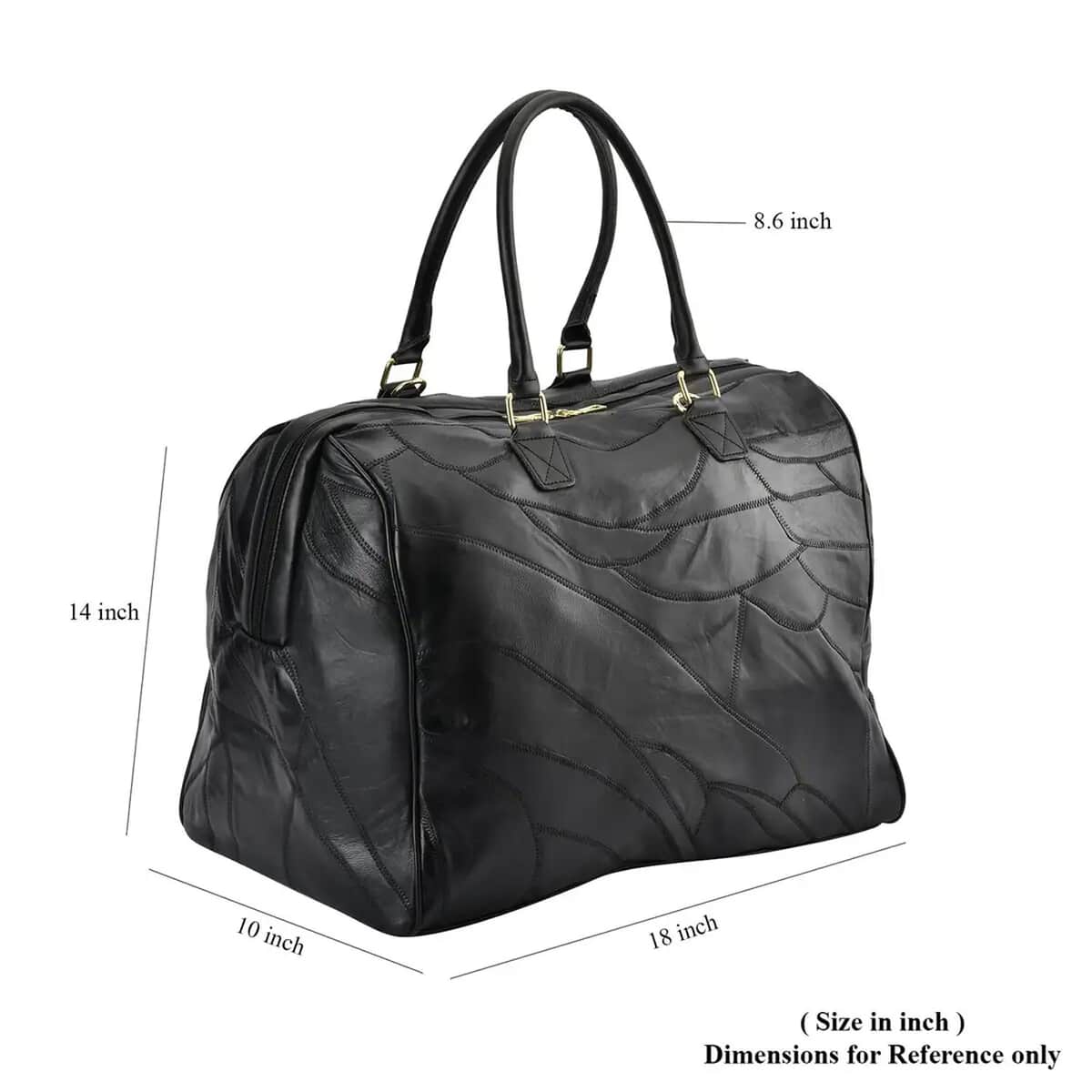 Black Sheepskin Leather Travel Bag with Handle Drop and Shoulder Strap, Best Crossbody Epic Travel Bag, Western Zipped Bags for Travel, Classic Shoulder Bag image number 6