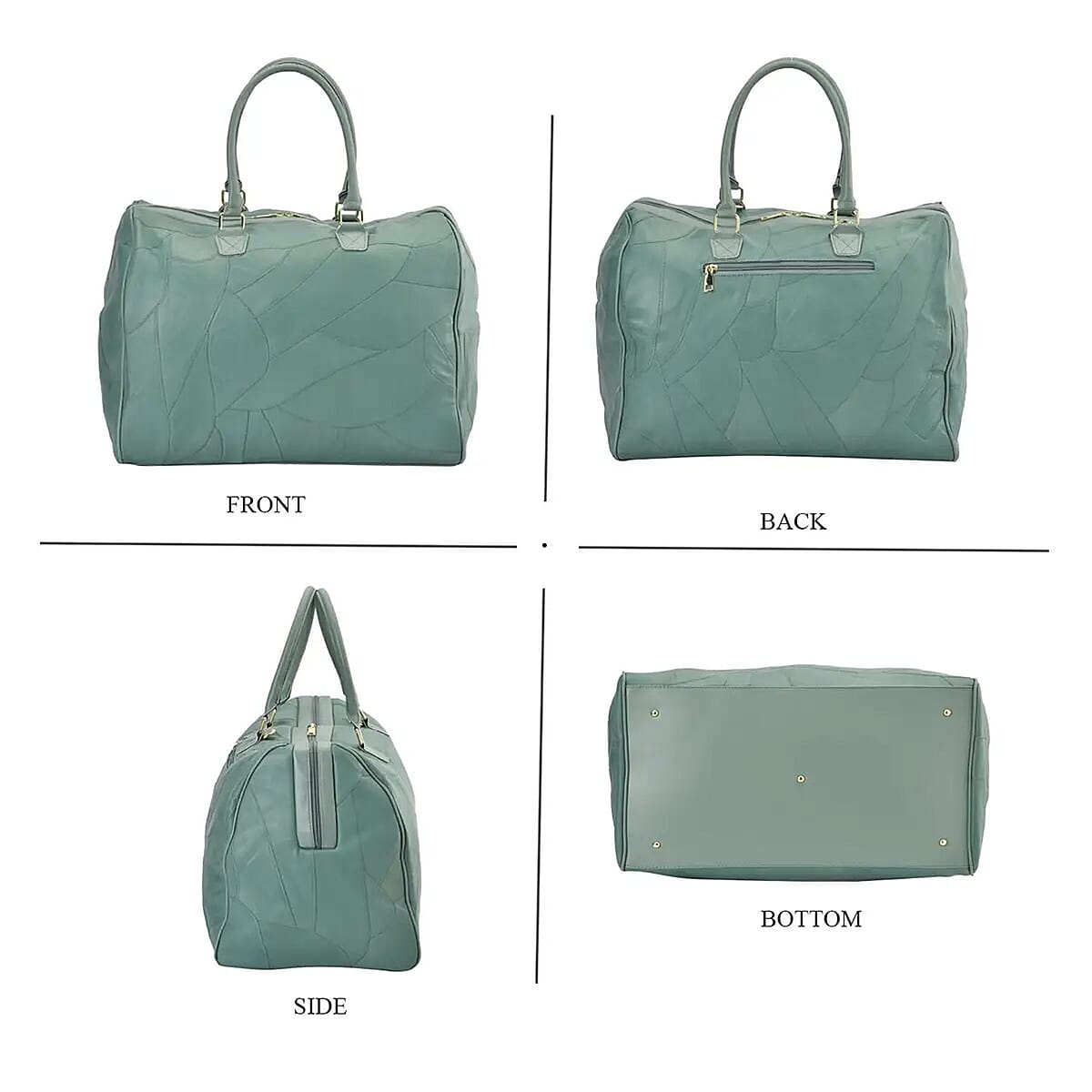 Green Sheepskin Leather Travel Bag with Handle Drop and Shoulder Strap, Best Crossbody Epic Travel Bag, Western Zipped Bags for Travel, Classic Shoulder Bag image number 5