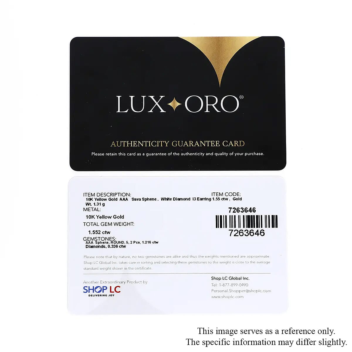 Luxoro 10K Yellow Gold AAA Sava Sphene and G-H I3 Diamond Earrings 1.85 ctw image number 9