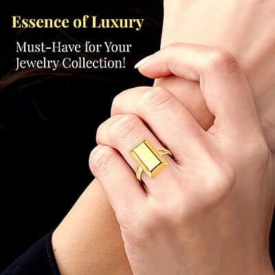 Bar Ring in 18K Yellow Gold (Size 10.0) 2.30 Grams