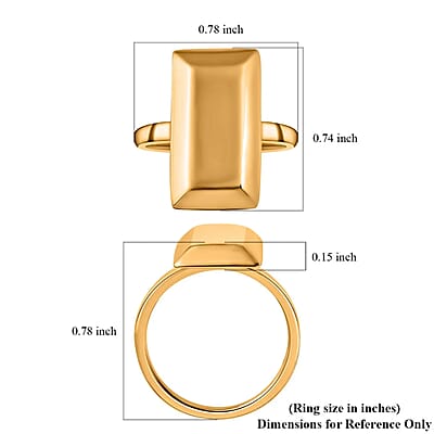 Bar Ring in 18K Yellow Gold (Size 10.0) 2.30 Grams
