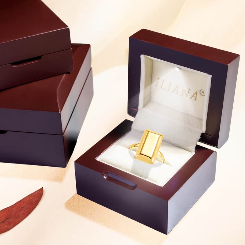 Bar Ring in 18K Yellow Gold (Size 10.0) 2.30 Grams
