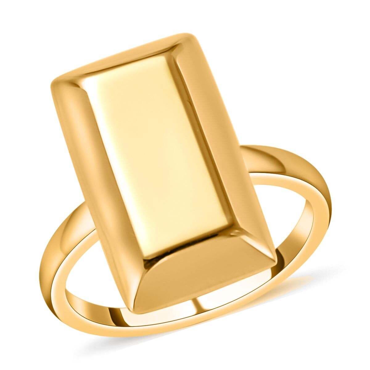 18K Yellow Gold Bar Ring, Yellow Gold Ring, Gold Jewelry For Her 2.50 Grams (Size 5.0) image number 0