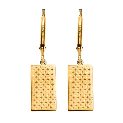 Iliana Lever Back Earrings in 18K Yellow Gold Bar 2.20 Grams