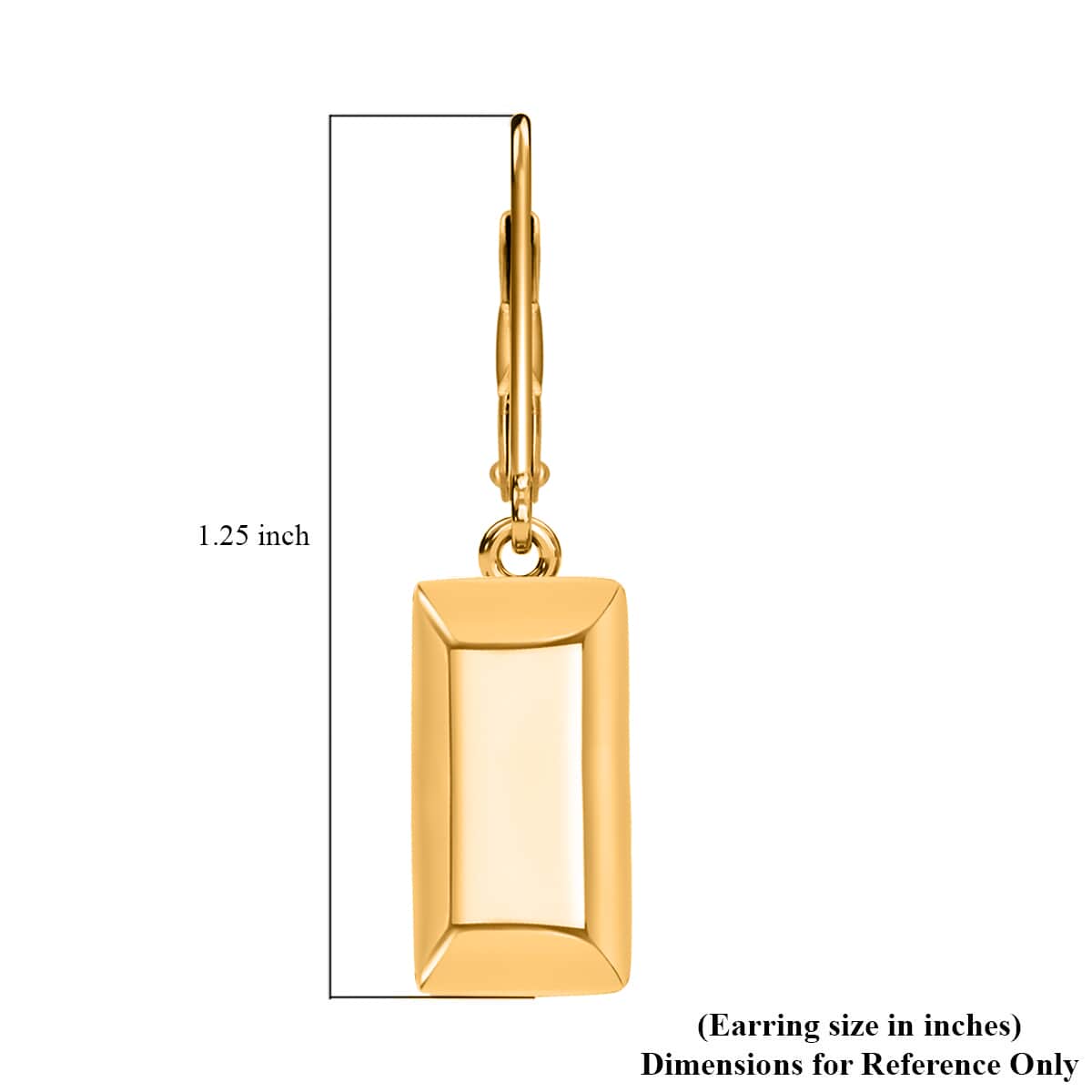 Iliana 18K Yellow Gold Bar Earrings| Gold Lever Back Earrings| Gold Jewelry For Her image number 6