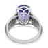 Red Carpet Collection Certified & Appraised Rhapsody 950 Platinum AAAA Tanzanite and E-F VS Diamond Ring (Size 6.0) 9.55 Grams 6.60 ctw image number 4