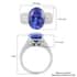 Red Carpet Collection Certified & Appraised Rhapsody 950 Platinum AAAA Tanzanite and E-F VS Diamond Ring (Size 6.0) 9.55 Grams 6.60 ctw image number 5