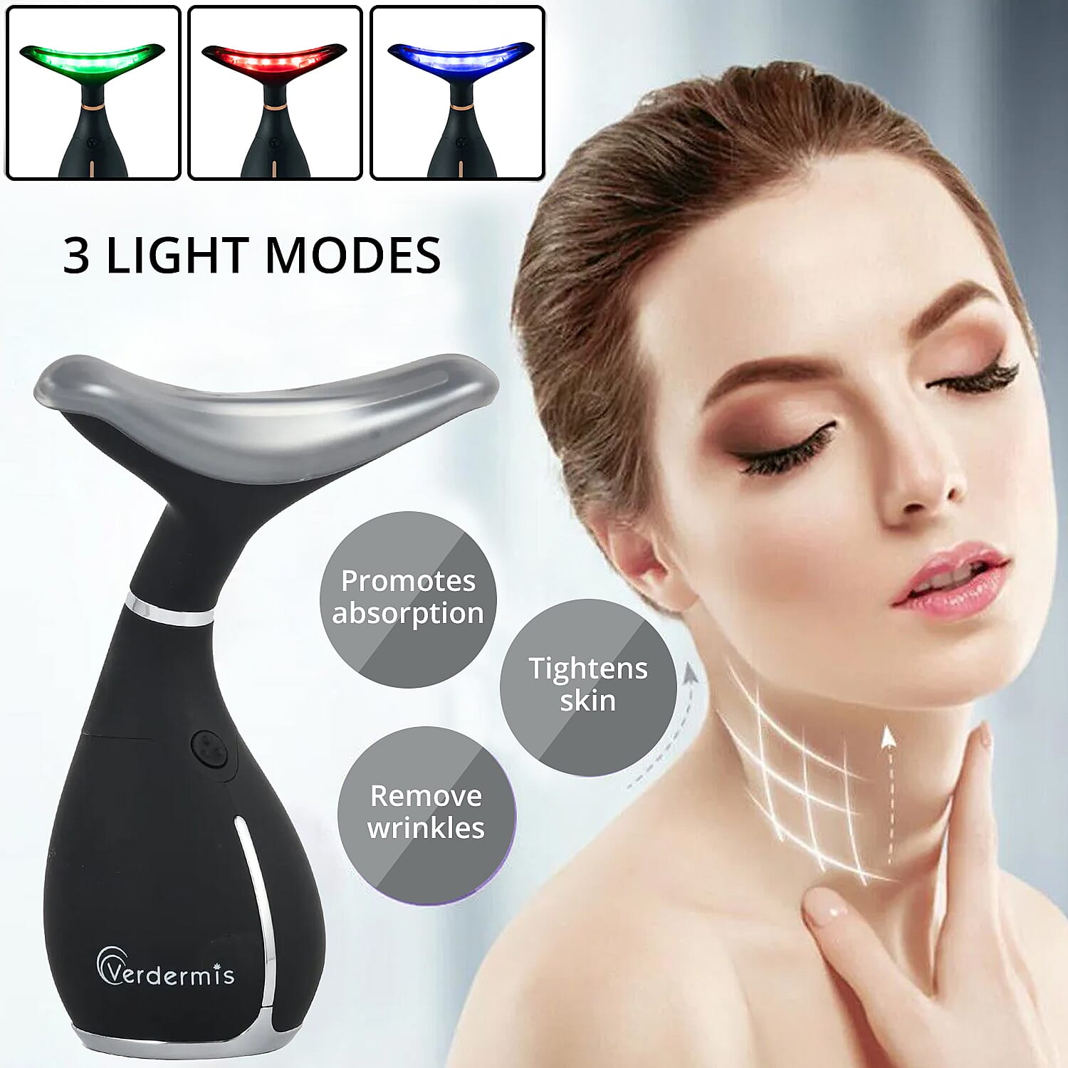 Verdermis LED Face & Neck Skin Rejuvenation Device (Lifetime Warranty)