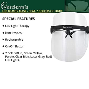 Verdermis 7 Color LED Beauty Mask (1 Year Warranty)
