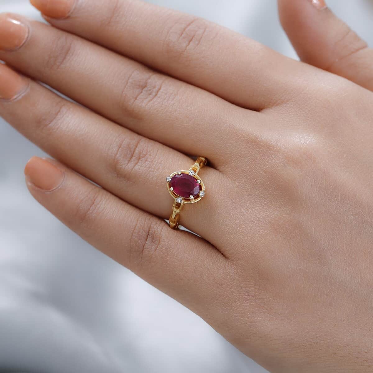 Ruby Yellow Gold Valentino Ring - Intini Jewels