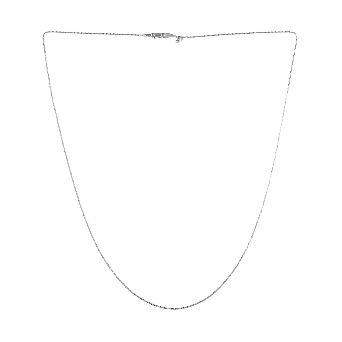 Sterling Silver 0.60mm Chain with Heart Bolo Extender 24 Inches 1.80 Grams image number 3