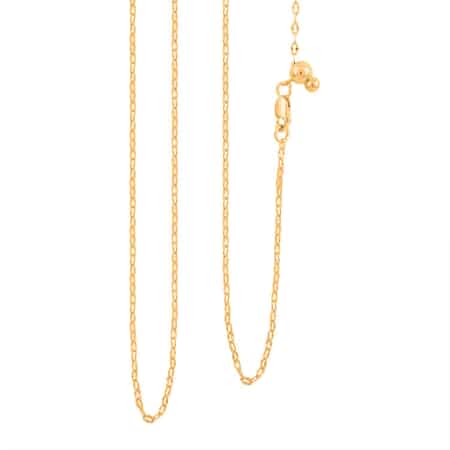 Buy 14K YG Over Sterling Silver 1.8mm Chain with Heart Bolo Extender 24  Inches 2.50 Grams at ShopLC.