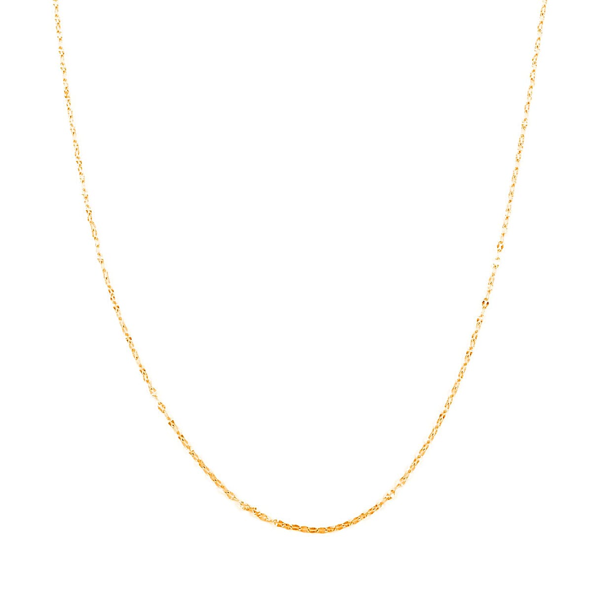 14K YG Over Sterling Silver 1.8mm Chain with Heart Bolo Extender 24 Inches 2.50 Grams image number 4