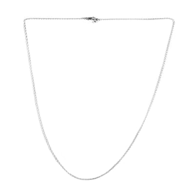 Sterling Silver 0.97mm Rope Chain with Heart Bolo Extender 24 Inches 3.10 Grams
