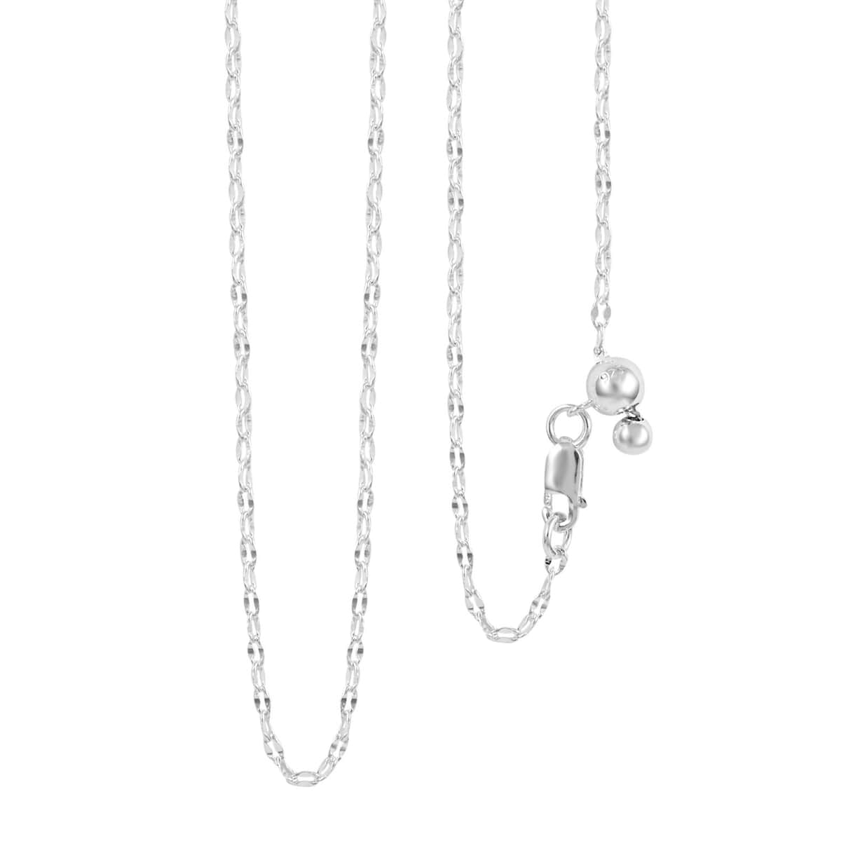 14K YG Over Sterling Silver 1.8mm Chain with Heart Bolo Extender 24 Inches 2.50 Grams image number 0