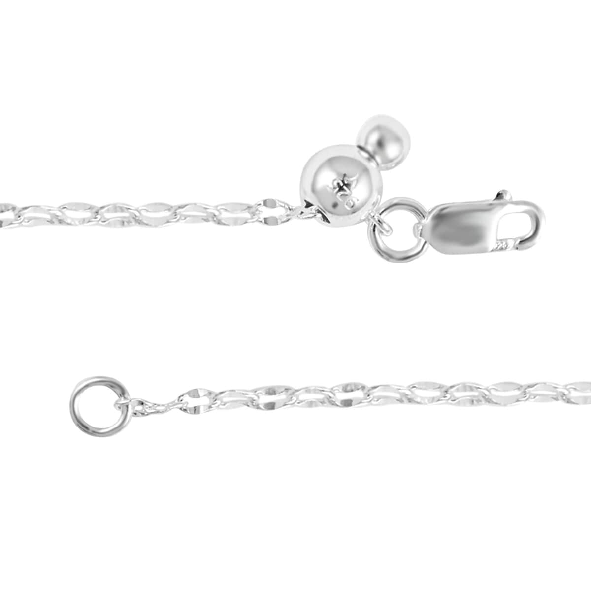 14K YG Over Sterling Silver 1.8mm Chain with Heart Bolo Extender 24 Inches 2.50 Grams image number 2