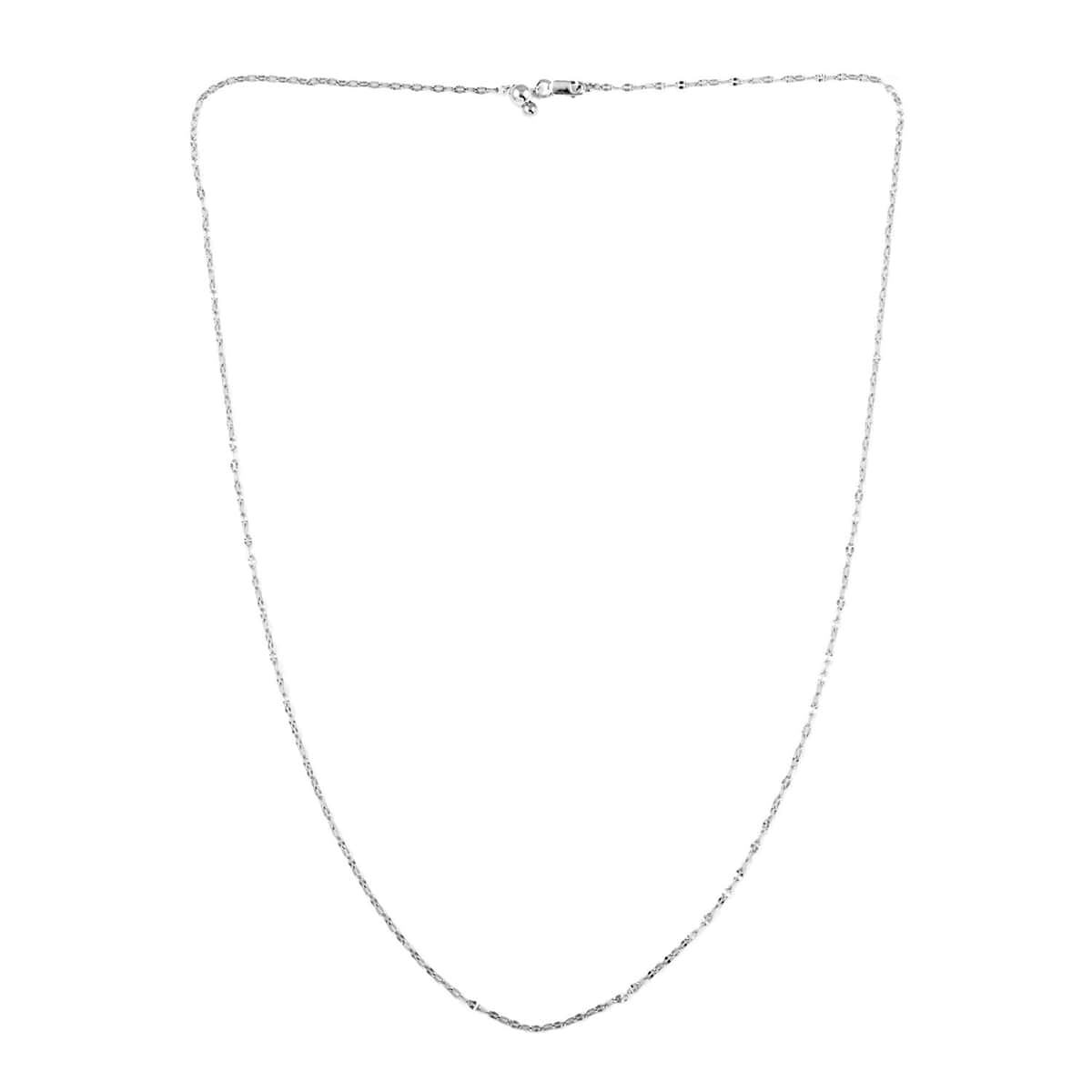 14K YG Over Sterling Silver 1.8mm Chain with Heart Bolo Extender 24 Inches 2.50 Grams image number 3