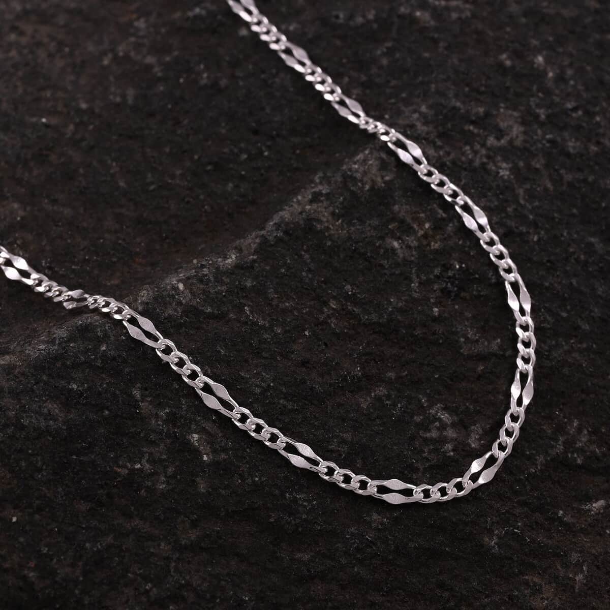 Sterling Silver 1.7mm Station Curb Chain with Heart Bolo Extender 24 Inches 1.70 Grams image number 1